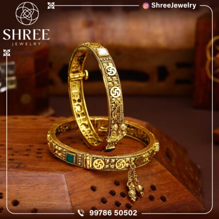 Gold Plated multi Jadau Kundan Bangles