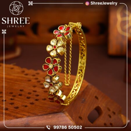 Gold Plated Jadau Kundan bracelet