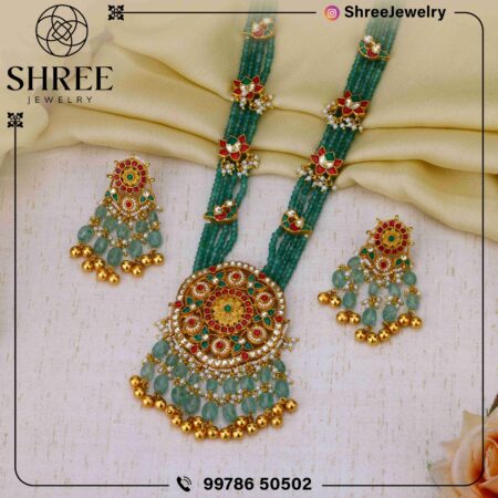 multi color jadau Kundan necklace set