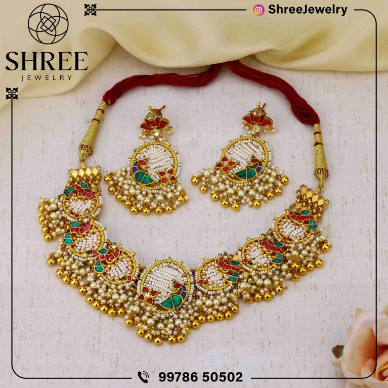gold Plated bridal multi jadau Kundan necklace set