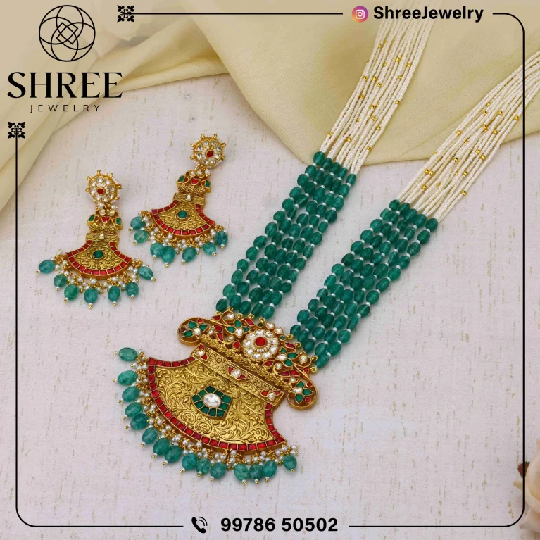 gold Plated multi jadau Kundan necklace set