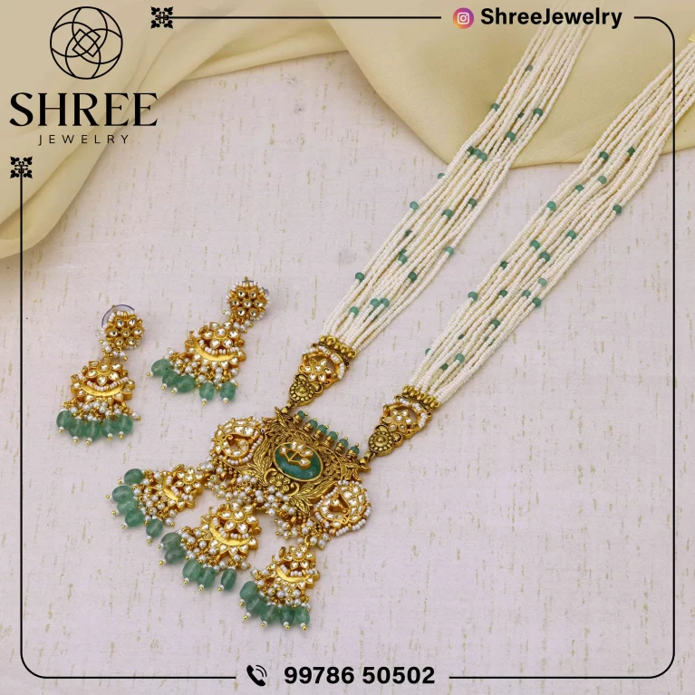 gold Plated jadau Kundan necklace set