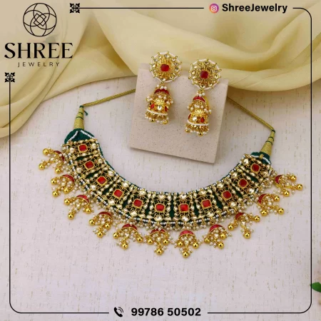 gold Plated multi bridal jadau Kundan necklace set