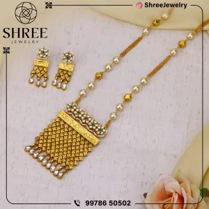 gold Plated antique jadau Kundan necklace set