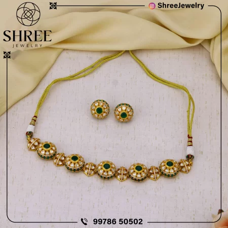 Gold Plated Moisonite Chocker Set