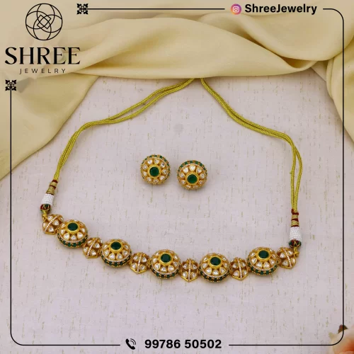 Gold Plated Moisonite Chocker Set